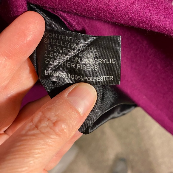 NWT Early 2000s Giacca Wool Peacoat Currant M - Picture 7 of 7